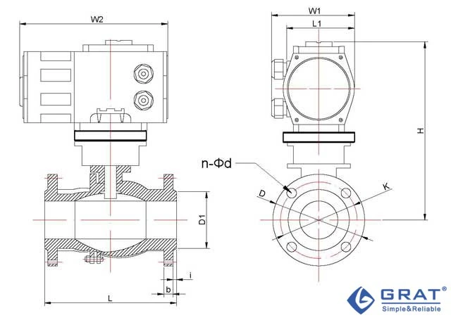 Exd II Bt4 Explosion-Proof Flanged Electric Ball Valve