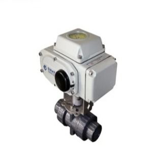 DN50 UPVC ηλεκτρική βαλβίδα σφαίρας AC220V ηλεκτρική βαλβίδα με κινητήρα