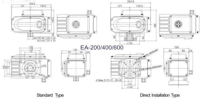 200Nm - 600Nm Ευφυής Ηλεκτρικός Ενεργοποιητής Δαχτυλιδίου Σύνδεσης Βαλβίδας Σφαίρας Ηλεκτρικός Ενεργοποιητής 1