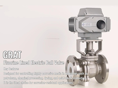 Ηλεκτρικά λειτουργούσες φλάντζες κυλινδρικής βαλβίδας με επένδυση φθορίου